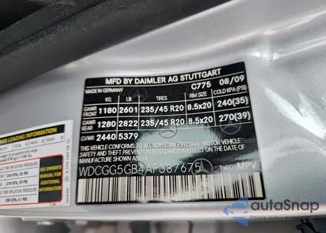 2010 Mercedes-Benz Glk 350 z USA, uszkodzony, nr VIN WDCGG5GB4AF387675